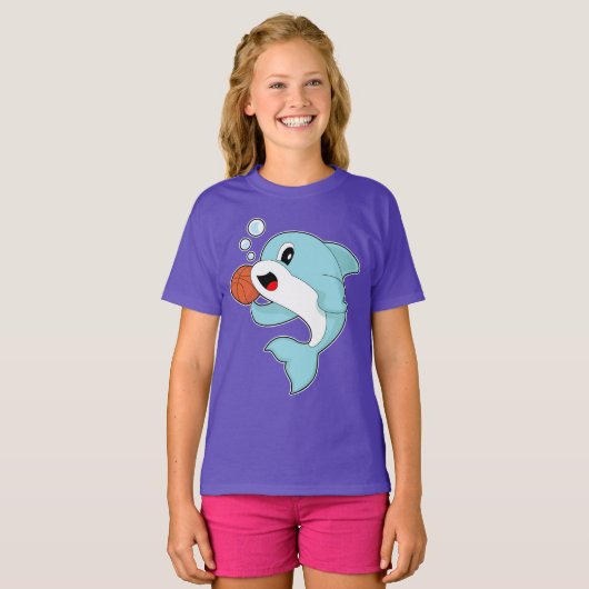 Dolphin Basketball player Basketball T-shirt (Voorkant volledig)