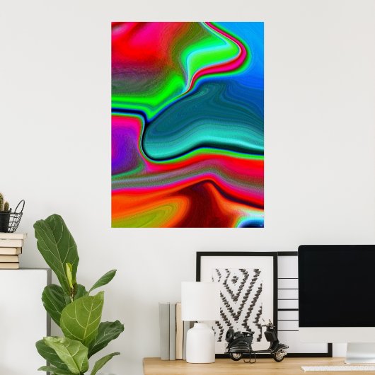 Dolphin Bay afdrukken Poster (Thuiskantoor)