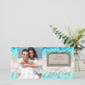 Dolphin Beach Bruiloft Bewaar de datum Fotokaart Save The Date (Staand voorkant)