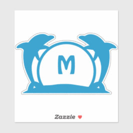 Dolphin Beach Front Mailbox Adres Sticker