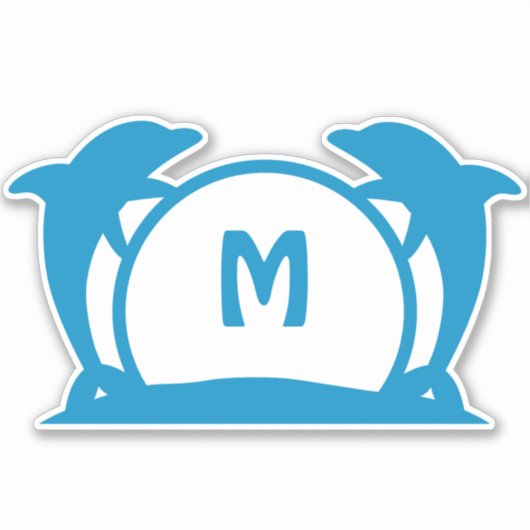 Dolphin Beach Front Mailbox Adres Sticker (Voorkant)