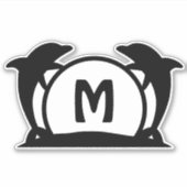 Dolphin Beach Front Mailbox Adres Sticker (Voorkant)