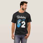 Dolphin Birthday 2 jaar oude Kinder jongens Dolphi T-shirt (Voorkant volledig)