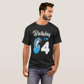 Dolphin Birthday 4 jaar oude Kinder jongens Dolphi T-shirt (Voorkant volledig)