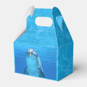 Dolphin Birthday Backyard Pool Party Bedankdoosjes (Achterkant)