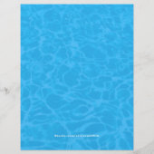 Dolphin Birthday Backyard Pool Party Invitation Flyer (Achterkant)