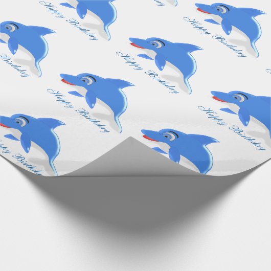 Dolphin Birthday Cadeaupapier (Hoek)