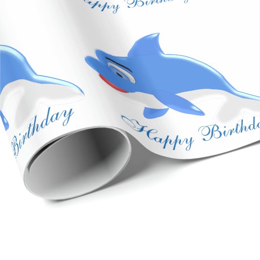 Dolphin Birthday Cadeaupapier (Rol Hoek)