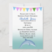 Dolphin Birthday Invitation Kaart (Voorkant)