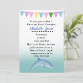 Dolphin Birthday Invitation Kaart (Staand voorkant)