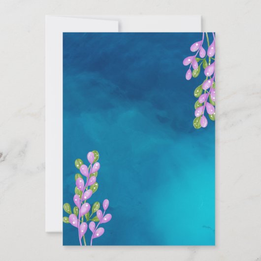 Dolphin Birthday Invitation Kaart (Achterkant)