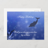 Dolphin Birthday Kaart (Voorkant / Achterkant)
