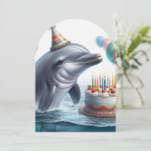 Dolphin Birthday Kaart (Staand voorkant)