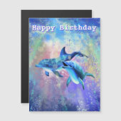 Dolphin Birthday Kaart Happy Birthday Dolphins (Voorkant / Achterkant)