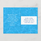 Dolphin Birthday Party Invitation Post Kaart (Achterkant)