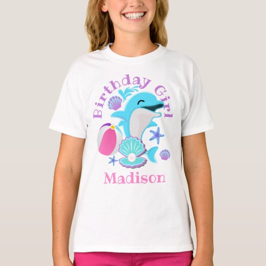 Dolphin Birthday Party shirt (Voorkant)