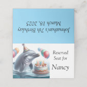 Dolphin Birthday Plaatskaartje (Buitenkant ongevouwen)