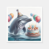 Dolphin Birthday Servet (Voorkant)