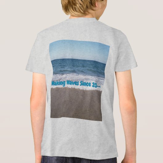 Dolphin Birthday Splash  Tri-Blend Shirt (Achterkant)