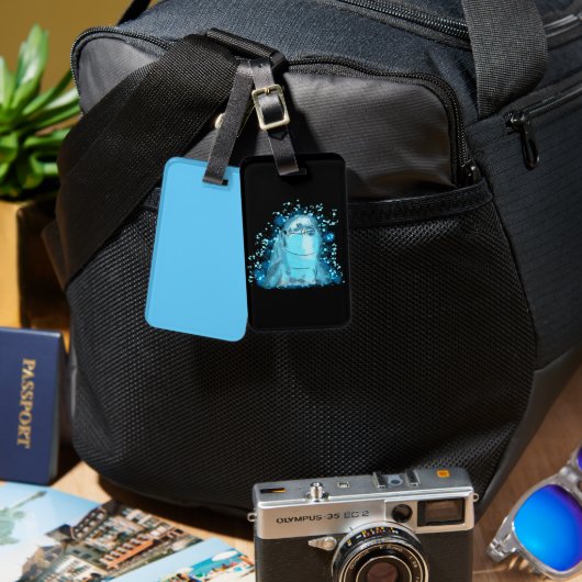 Dolphin Black Bagagelabel (Voorkant /achterkant)