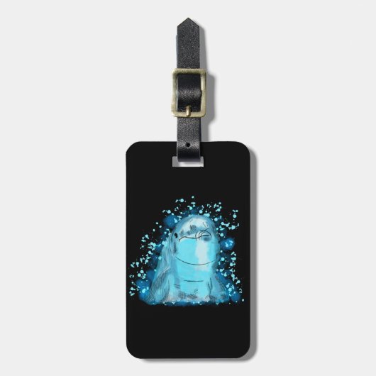 Dolphin Black Bagagelabel (Voorkant verticaal)