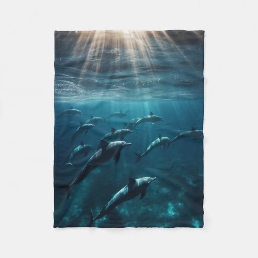 Dolphin Blanket Fleece Deken (Voorkant)