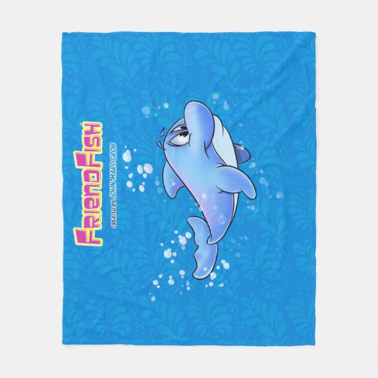 Dolphin Blanket schattige cartoon Fleece Deken (Voorkant)
