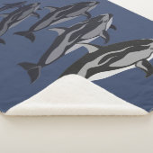 Dolphin Blanket White Sided Dolphin Sherpa Blanket Sherpa Deken (3/4)