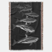 Dolphin Blanket White Sided Dolphin Throw Blanket Deken (Voorkant Verticaal)