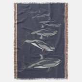 Dolphin Blanket White Sided Dolphin Throw Blanket Deken (Voorkant Verticaal)