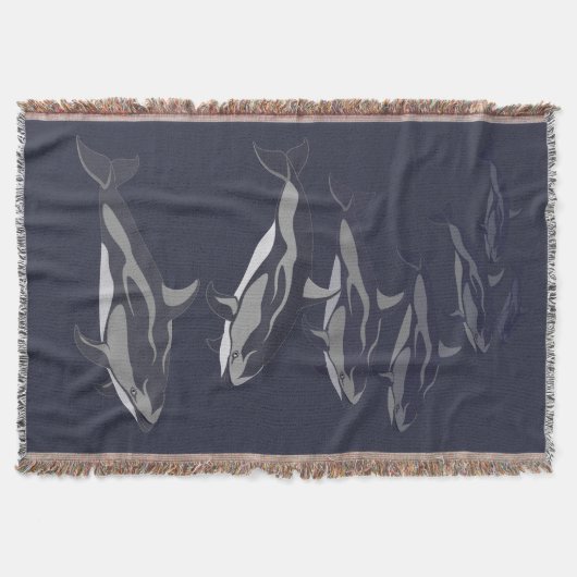 Dolphin Blanket White Sided Dolphin Throw Blanket Deken (Voorkant)