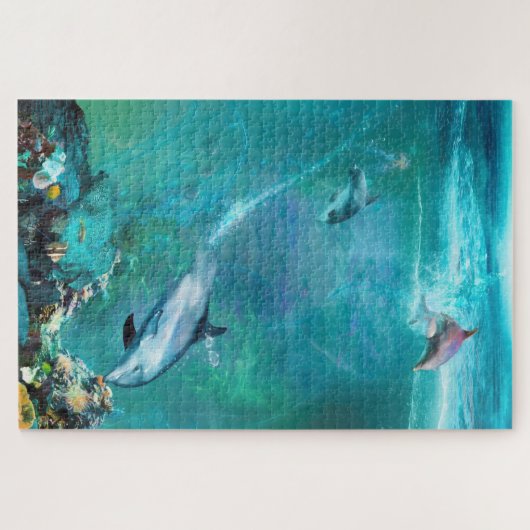 DOLPHIN BLUE OCEAN DIVERS LEGPUZZEL (Horizontaal)