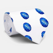 Dolphin Blue Pattern Stropdas (Opgerold)