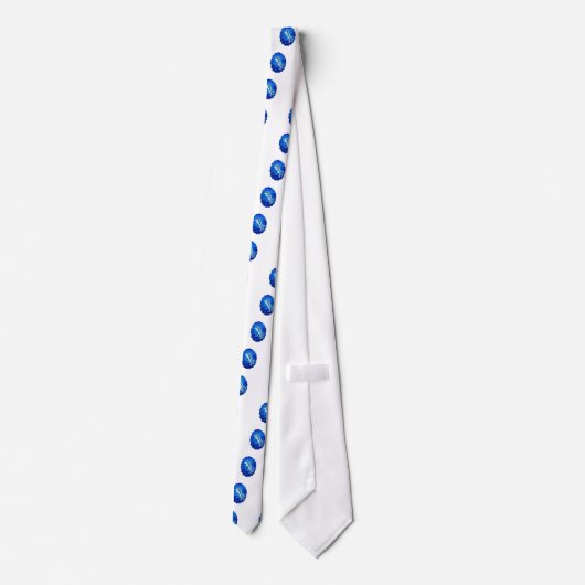 Dolphin Blue Pattern Stropdas (Achterkant)