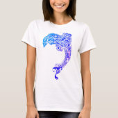 Dolphin Blue Pattern T-shirt (Voorkant)