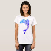 Dolphin Blue Pattern T-shirt (Voorkant volledig)