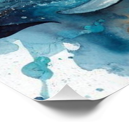 Dolphin Burst Glossy Poster (Hoek)