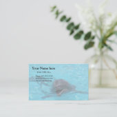 Dolphin business card, save marine animals イルカ 名刺 visitekaartje (Staand voorkant)