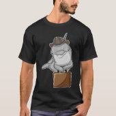 Dolphin Businessman Briefcase T-shirt (Voorkant)
