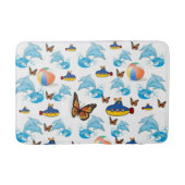 Dolphin Butterfly Bathroom Bath Mat. Badmat (Voorkant)