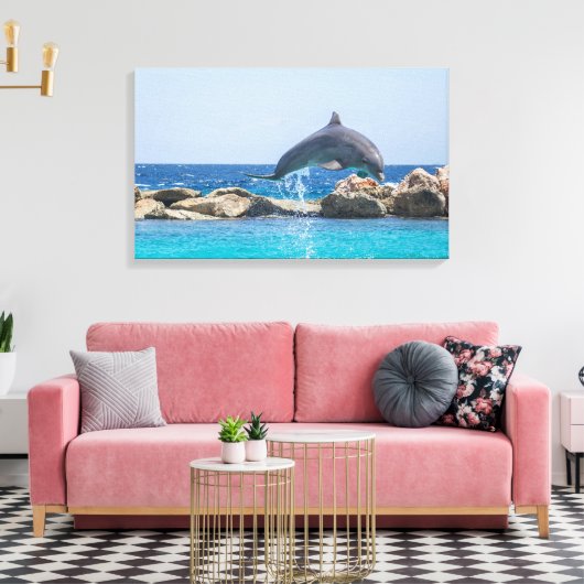 Dolphin Canvas Afdruk (Insitu (Woonkamer))