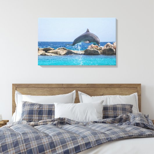 Dolphin Canvas Afdruk (Insitu (Slaapkamer))