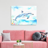 Dolphin Canvas Afdruk (Insitu (Woonkamer))