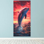 Dolphin Canvas Afdruk (Insitu (Houten vloer))