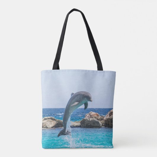 Dolphin Canvas tas (Achterkant)