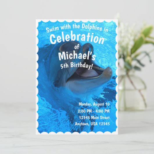 Dolphin Celebration Card Kaart (Staand voorkant)
