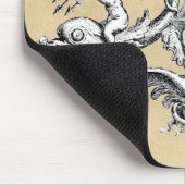 Dolphin & Cherub Nautical Emblem Muismat (Hoek)