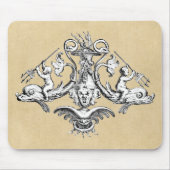 Dolphin & Cherub Nautical Emblem Muismat (Voorkant)