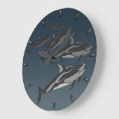 Dolphin Clock Pacific White Sided Dolphin Clock Grote Klok (Hoek)