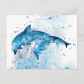 Dolphin Colorful Art Design | Dolphin Lover Aankondigingskaart (Voorkant)